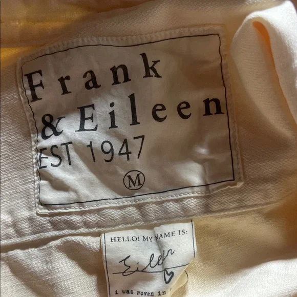 Women’s Frank Eileen Cotton Yellow Shirt Medium - Picture 4 of 5